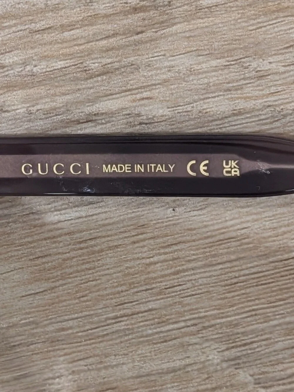 $500 Mens Authentic GUCCI 55mm Rectangular Sunglasses Havana/Green